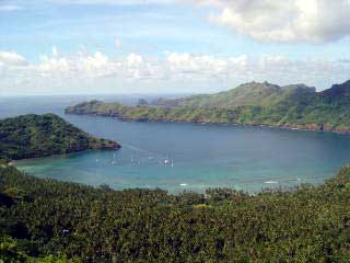 The Baie d'Anaho on the Marquesas