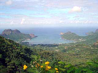 The Taiohae bay in theMarqueses