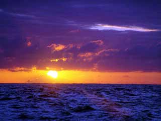 sunset over the pacific